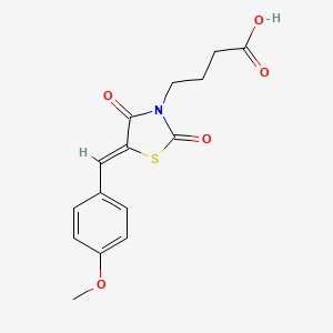 4-[(5Z)-5-(4-methoxybenzylidene)-2,4-dioxo-1,3-thiazolidin-3-yl]butanoic acid - 314260-18-9