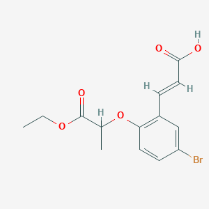 (2E)-3-{5-bromo-2-[(ethoxycarbonyl)ethoxy]phenyl}prop-2-enoic acid - 937599-40-1