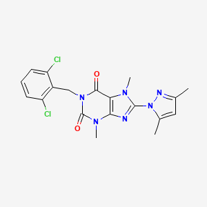1-(2,6-dichlorobenzyl)-8-(3,5-dimethyl-1H-pyrazol-1-yl)-3,7-dimethyl-1H-purine-2,6(3H,7H)-dione - 1014075-05-8