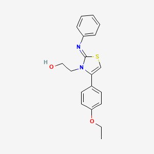 (Z)-2-(4-(4-ethoxyphenyl)-2-(phenylimino)thiazol-3(2H)-yl)ethanol - 928199-29-5