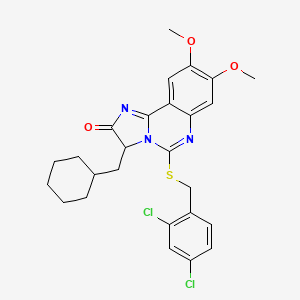 3-(cyclohexylmethyl)-5-[(2,4-dichlorobenzyl)sulfanyl]-8,9-dimethoxyimidazo[1,2-c]quinazolin-2(3H)-one - 1023963-21-4
