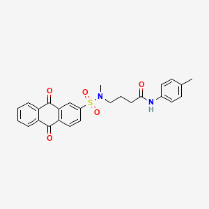 4-(N-methyl-9,10-dioxo-9,10-dihydroanthracene-2-sulfonamido)-N-(p-tolyl)butanamide - 941900-66-9