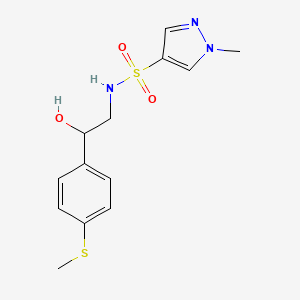 N-(2-hydroxy-2-(4-(methylthio)phenyl)ethyl)-1-methyl-1H-pyrazole-4-sulfonamide - 1448033-17-7