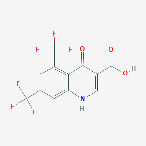 5,7-Bis(trifluoromethyl)-4-hydroxyquinoline-3-carboxylic acid - 240408-95-1