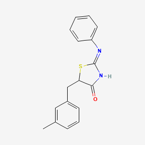 (E)-5-(3-methylbenzyl)-2-(phenylimino)thiazolidin-4-one - 219554-74-2