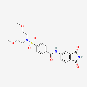 4-[bis(2-methoxyethyl)sulfamoyl]-N-(1,3-dioxo-2,3-dihydro-1H-isoindol-5-yl)benzamide - 683235-39-4