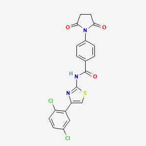 N-[4-(2,5-dichlorophenyl)-1,3-thiazol-2-yl]-4-(2,5-dioxopyrrolidin-1-yl)benzamide - 330200-80-1