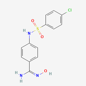 4-[(4-chlorophenyl)sulfonylamino]-N'-hydroxybenzenecarboximidamide - 303149-90-8