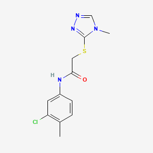 N-(3-chloro-4-methylphenyl)-2-[(4-methyl-4H-1,2,4-triazol-3-yl)sulfanyl]acetamide - 473587-10-9