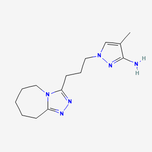 4-methyl-1-[3-(6,7,8,9-tetrahydro-5H-[1,2,4]triazolo[4,3-a]azepin-3-yl)propyl]-1H-pyrazol-3-amine - 1174854-93-3