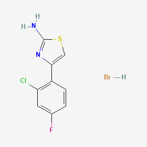4-(2-Chloro-4-fluorophenyl)-1,3-thiazol-2-amine hydrobromide - 1052553-38-4