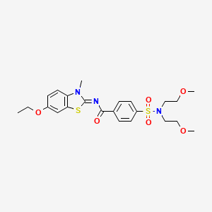 (E)-4-(N,N-bis(2-methoxyethyl)sulfamoyl)-N-(6-ethoxy-3-methylbenzo[d]thiazol-2(3H)-ylidene)benzamide - 392249-31-9
