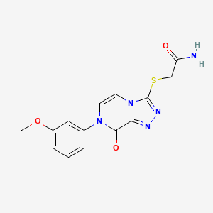 2-{[7-(3-methoxyphenyl)-8-oxo-7H,8H-[1,2,4]triazolo[4,3-a]pyrazin-3-yl]sulfanyl}acetamide - 1242904-09-1
