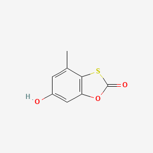 6-hydroxy-4-methyl-2H-1,3-benzoxathiol-2-one - 154268-42-5