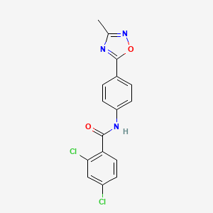 2,4-dichloro-N-[4-(3-methyl-1,2,4-oxadiazol-5-yl)phenyl]benzamide - 1226428-50-7