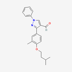3-[3-methyl-4-(3-methylbutoxy)phenyl]-1-phenyl-1H-pyrazole-4-carbaldehyde - 956200-16-1