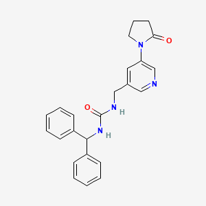 1-(Diphenylmethyl)-3-{[5-(2-oxopyrrolidin-1-yl)pyridin-3-yl]methyl}urea - 2097927-30-3