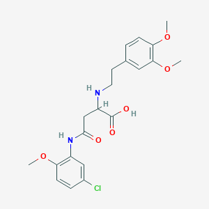 4-((5-Chloro-2-methoxyphenyl)amino)-2-((3,4-dimethoxyphenethyl)amino)-4-oxobutanoic acid - 1097616-36-8