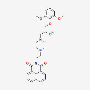 3-(2-{4-[3-(2,6-dimethoxyphenoxy)-2-hydroxypropyl]piperazin-1-yl}ethyl)-3-azatricyclo[7.3.1.0^{5,13}]trideca-1(13),5,7,9,11-pentaene-2,4-dione - 610756-91-7