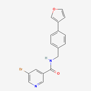 5-bromo-N-(4-(furan-3-yl)benzyl)nicotinamide - 2034379-29-6
