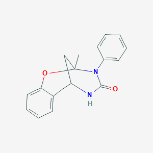 2-methyl-3-phenyl-2,3,5,6-tetrahydro-4H-2,6-methano-1,3,5-benzoxadiazocin-4-one - 702655-50-3