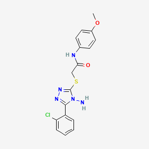 2-{[4-amino-5-(2-chlorophenyl)-4H-1,2,4-triazol-3-yl]sulfanyl}-N-(4-methoxyphenyl)acetamide - 880802-39-1
