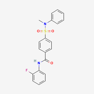 N-(2-fluorophenyl)-4-[methyl(phenyl)sulfamoyl]benzamide - 476296-41-0