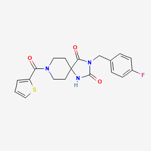 3-[(4-Fluorophenyl)methyl]-8-(thiophene-2-carbonyl)-1,3,8-triazaspiro[4.5]decane-2,4-dione - 1021031-90-2