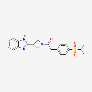 1-(3-(1H-benzo[d]imidazol-2-yl)azetidin-1-yl)-2-(4-(isopropylsulfonyl)phenyl)ethanone - 1251696-91-9