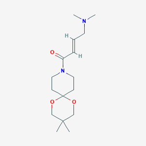 (E)-4-(Dimethylamino)-1-(3,3-dimethyl-1,5-dioxa-9-azaspiro[5.5]undecan-9-yl)but-2-en-1-one - 1808757-26-7
