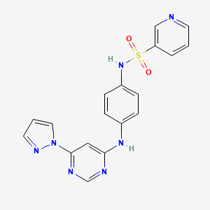 N-(4-((6-(1H-pyrazol-1-yl)pyrimidin-4-yl)amino)phenyl)pyridine-3-sulfonamide - 1206990-69-3