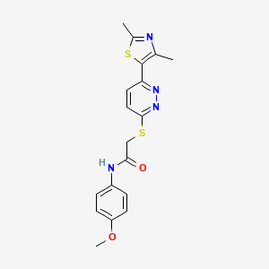 2-((6-(2,4-dimethylthiazol-5-yl)pyridazin-3-yl)thio)-N-(4-methoxyphenyl)acetamide - 872988-16-4