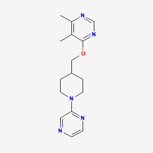 4,5-Dimethyl-6-((1-(pyrazin-2-yl)piperidin-4-yl)methoxy)pyrimidine - 2320861-24-1