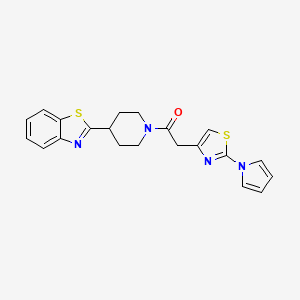 2-(2-(1H-pyrrol-1-yl)thiazol-4-yl)-1-(4-(benzo[d]thiazol-2-yl)piperidin-1-yl)ethanone - 1172272-36-4