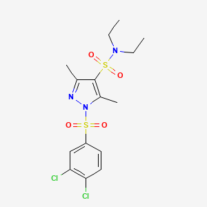 1-(3,4-dichlorobenzenesulfonyl)-N,N-diethyl-3,5-dimethyl-1H-pyrazole-4-sulfonamide - 956253-27-3