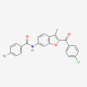 4-bromo-N-[2-(4-chlorobenzoyl)-3-methyl-1-benzofuran-6-yl]benzamide - 923195-34-0