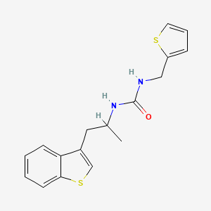 1-(1-(Benzo[b]thiophen-3-yl)propan-2-yl)-3-(thiophen-2-ylmethyl)urea - 2034298-95-6