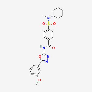 4-[cyclohexyl(methyl)sulfamoyl]-N-[5-(3-methoxyphenyl)-1,3,4-oxadiazol-2-yl]benzamide - 533869-88-4
