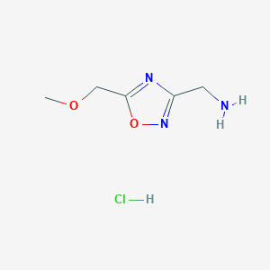 [5-(methoxymethyl)-1,2,4-oxadiazol-3-yl]methanamine hydrochloride - 2138533-82-9