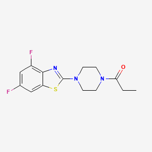 1-[4-(4,6-Difluoro-1,3-benzothiazol-2-yl)piperazin-1-yl]propan-1-one - 897482-06-3