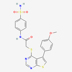 2-{[5-(4-methoxyphenyl)thieno[2,3-d]pyrimidin-4-yl]sulfanyl}-N-(4-sulfamoylphenyl)acetamide - 690960-80-6