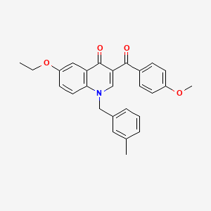 6-Ethoxy-3-(4-methoxybenzoyl)-1-[(3-methylphenyl)methyl]quinolin-4-one - 866809-37-2