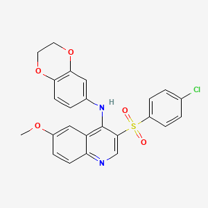 3-(4-chlorobenzenesulfonyl)-N-(2,3-dihydro-1,4-benzodioxin-6-yl)-6-methoxyquinolin-4-amine - 895643-26-2