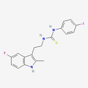 1-(2-(5-fluoro-2-methyl-1H-indol-3-yl)ethyl)-3-(4-iodophenyl)thiourea - 847389-12-2
