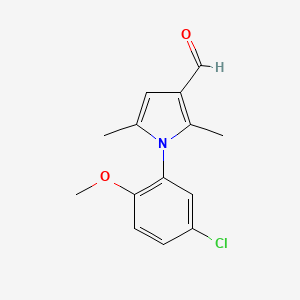 1-(5-chloro-2-methoxyphenyl)-2,5-dimethyl-1H-pyrrole-3-carbaldehyde - 426221-04-7