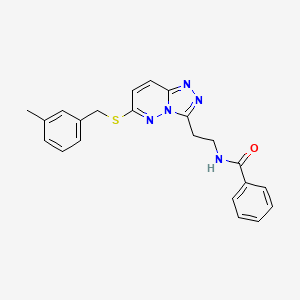 N-(2-(6-((3-methylbenzyl)thio)-[1,2,4]triazolo[4,3-b]pyridazin-3-yl)ethyl)benzamide - 872994-35-9