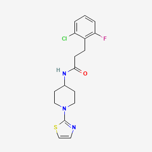 3-(2-CHLORO-6-FLUOROPHENYL)-N-[1-(1,3-THIAZOL-2-YL)PIPERIDIN-4-YL]PROPANAMIDE - 1448065-47-1