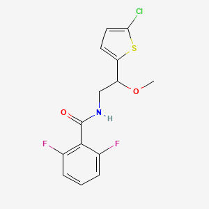 N-[2-(5-chlorothiophen-2-yl)-2-methoxyethyl]-2,6-difluorobenzamide - 2034528-83-9