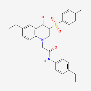 2-[6-ethyl-3-(4-methylbenzenesulfonyl)-4-oxo-1,4-dihydroquinolin-1-yl]-N-(4-ethylphenyl)acetamide - 902584-84-3