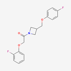 2-(2-Fluorophenoxy)-1-(3-((4-fluorophenoxy)methyl)azetidin-1-yl)ethanone - 2034502-53-7